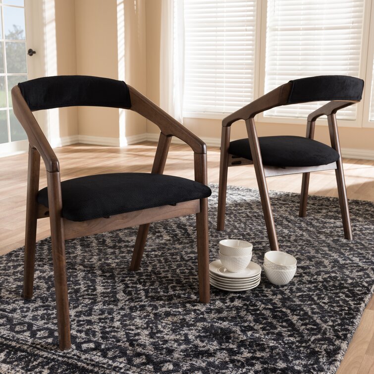 Velvet arm best sale dining chair